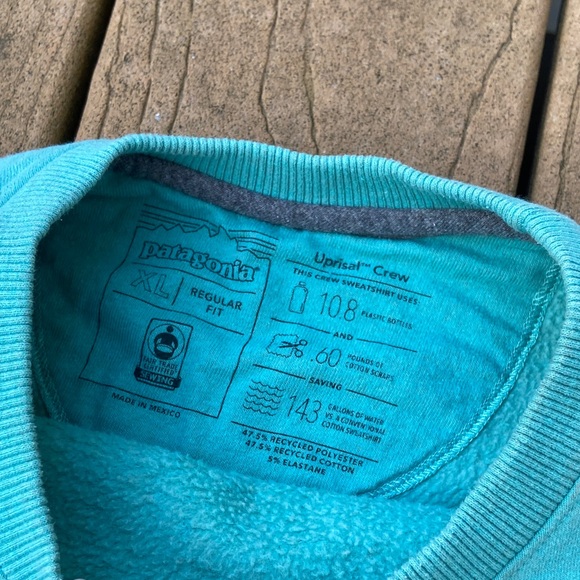 Patagonia Turquoise / Mint Green Crewneck Sweater - Picture 2 of 7